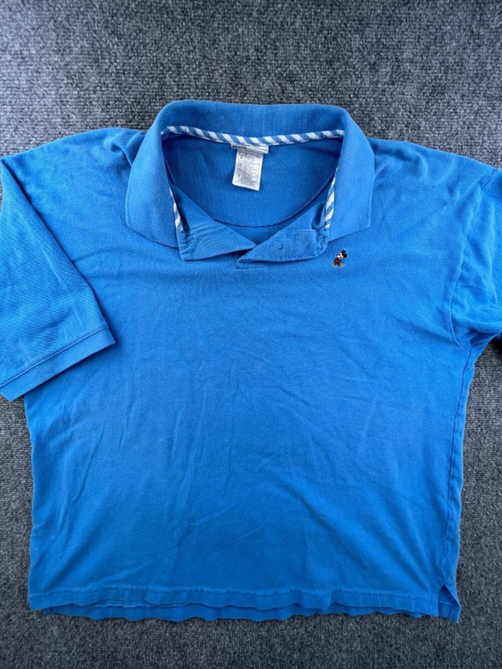 Disney Polo Mens XL Blue Walt Disney World Embroidered Short Sleeve Collared